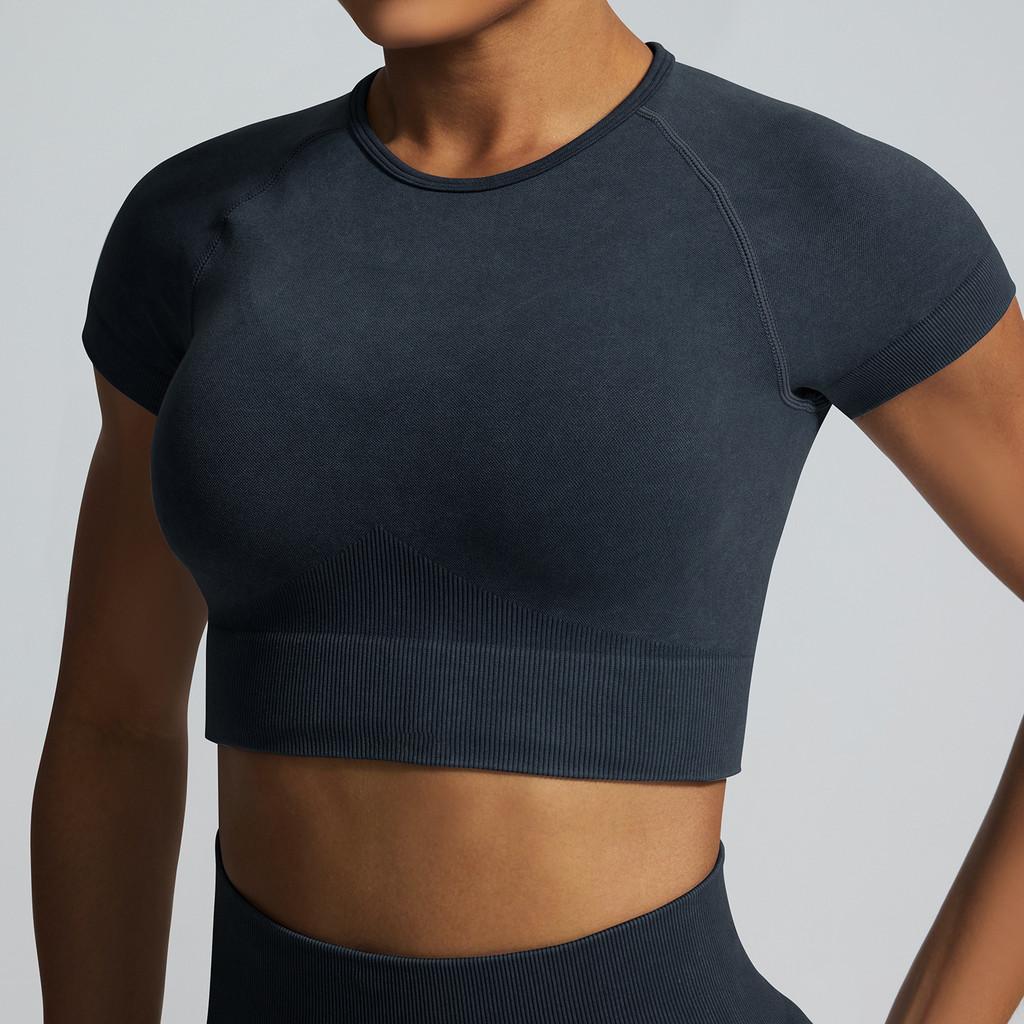 Aerobes Fitness-Set Mit Feuchtigkeitsableitendem Stoff Für Damen Laufen Und Yoga