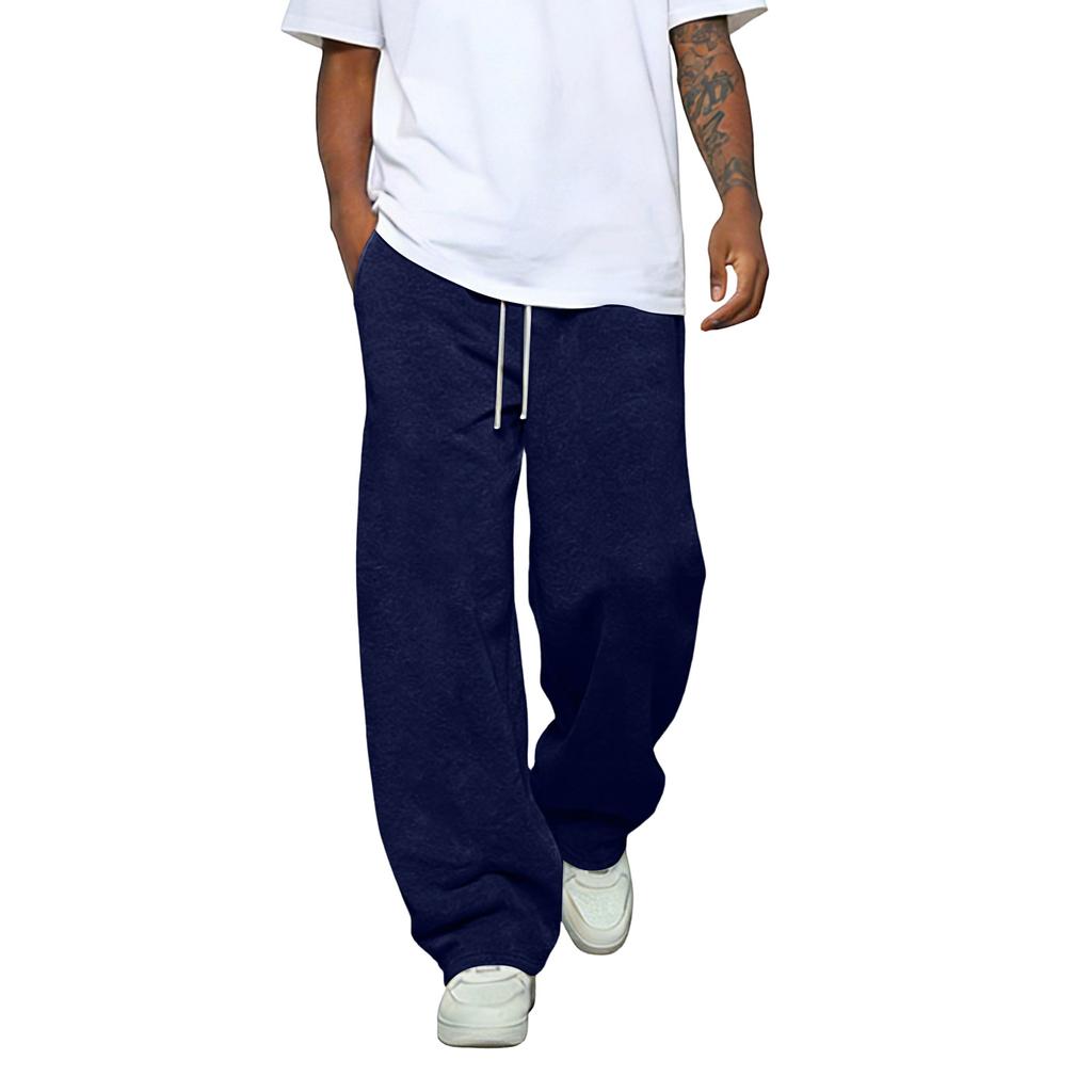 Men's Color Loose Wide Leg Sweatpants Men's Casual Fashion Sweatpants