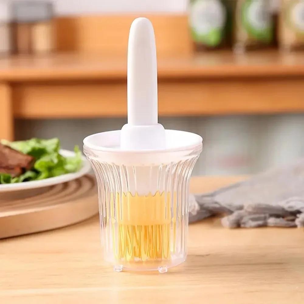 

Портативная кухонная бутылка для масла с силиконовой щеткой, контроль количественного количества с распылителем для барбекю, дозатором масла для приготовления пищи на гриле