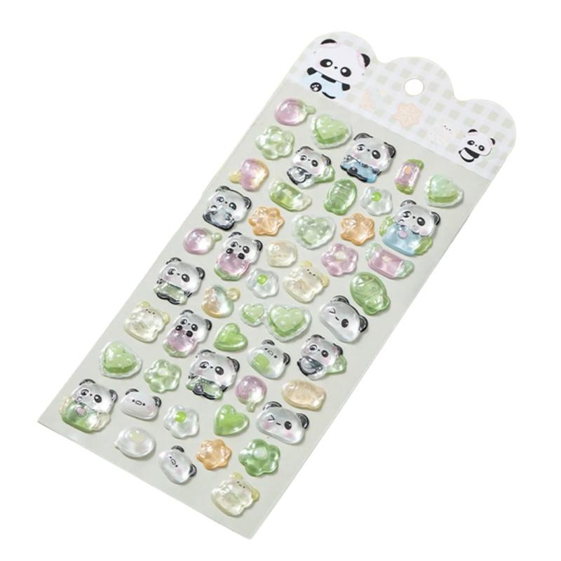 652F Embossed Animal Sticker Adhesive PVC Resin Sticker For Kids Art Craft Water Bottle Notebook Journal Phone Case Laptop