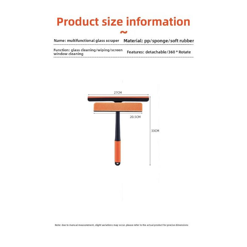 Domácí úklid bez demontáže, Stírání výškových budov, Oboustranný kartáč na sklo s dlouhou rukojetí