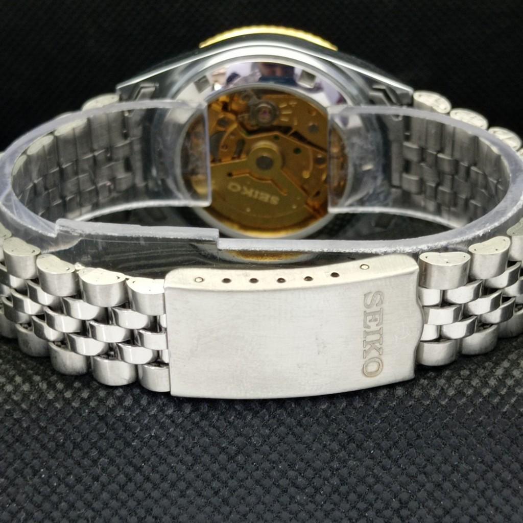 RENOVOVANÉ SEIKO 5 PRESIDENT AUTO PÁNSKÉ HODINKY JAPONSKÉ HODINKY TRANSPARENTNÍ ZADNÍ A305164-2