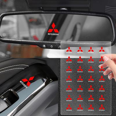 1/2/5/10 peças Adesivos de Carro emblema Decalques de Decoração Automotiva Adesivos para Limpador de Para-brisa Para Asx Lancer Outlander Pajero Ralliart