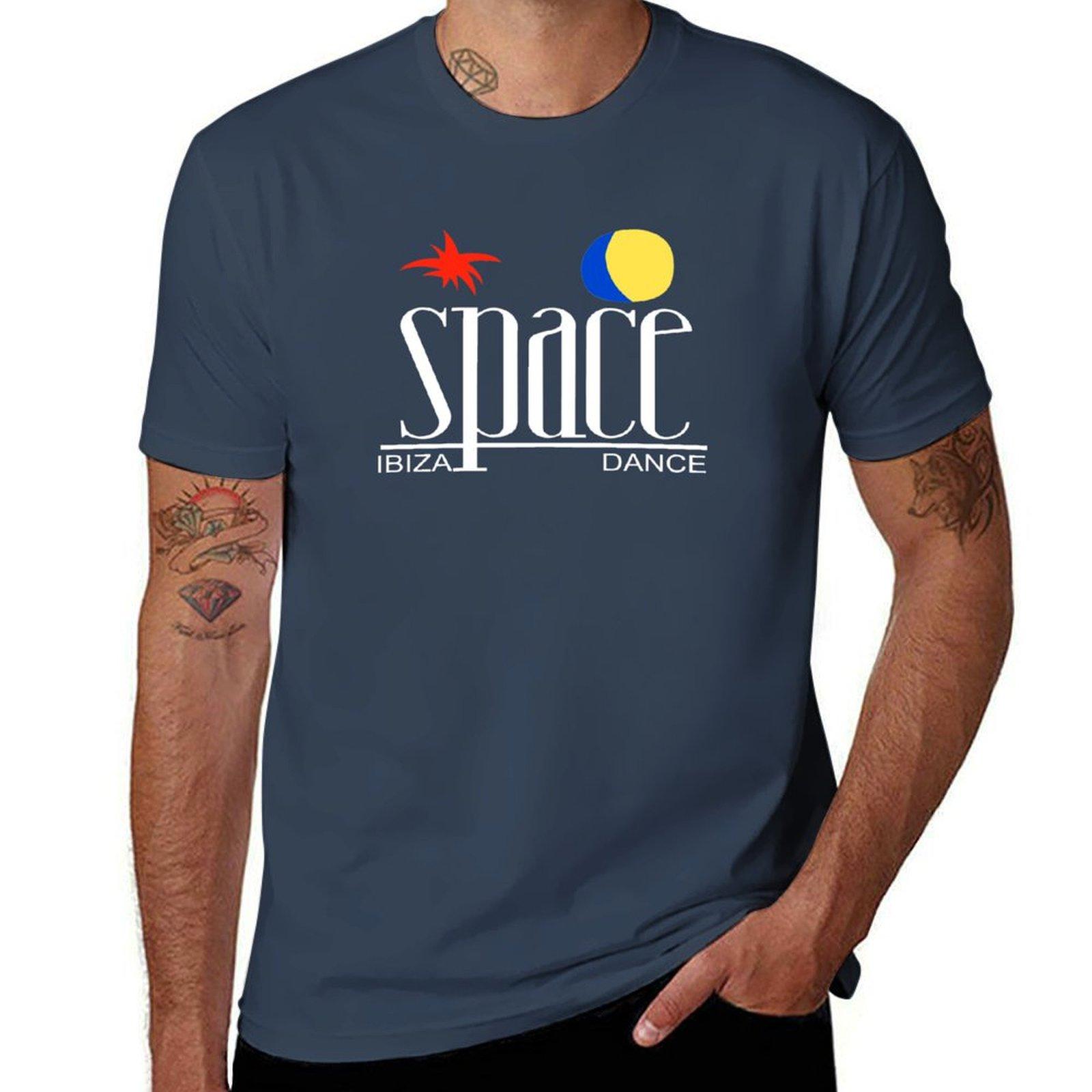 

SPACE Ibiza Танці: МОДЕЛЬ 1 класичний чорний Міфічний нічний клуб La French Touch Базові футболки літній топ футболки для чоловіків L