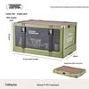 Outdoor Foldable Storage Box with Wood Lid