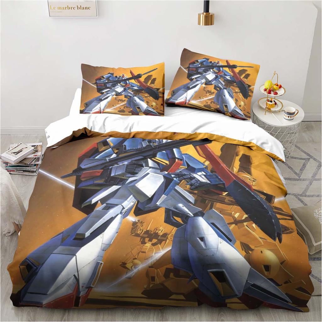 Fashion Anime Robot BANG BRAVERN Home Textile Pillow Case Bed Linen Duvet Covers Kids Comforter Bedding Sets For Home Textiles