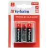 Verbatim Bateria Alkaliczna C Lr14 2Szt  Czarny/Black 49922