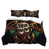 Three-Piece Digital Printing Kit Bedding, Skull Printing Home Textile Four-Piece Quilt