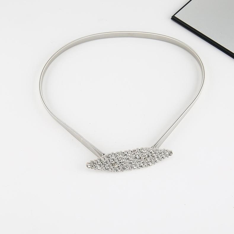 Metal Spring Belt Women'S Dress Shirt Sweater Elastic Elastic Waist Chain Waist Seal