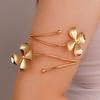 Hot Sale Flower Open Arm Bracelet Geometric Light Luxury Niche High-end Bracelet Fashion Arm Ring Non-fading Bracelet