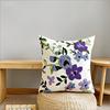 Boho Purple Floral Throw Pillow Cover Aesthetic Lavender Flower Decorative Cushion Case For Sofa Couch Home Decor