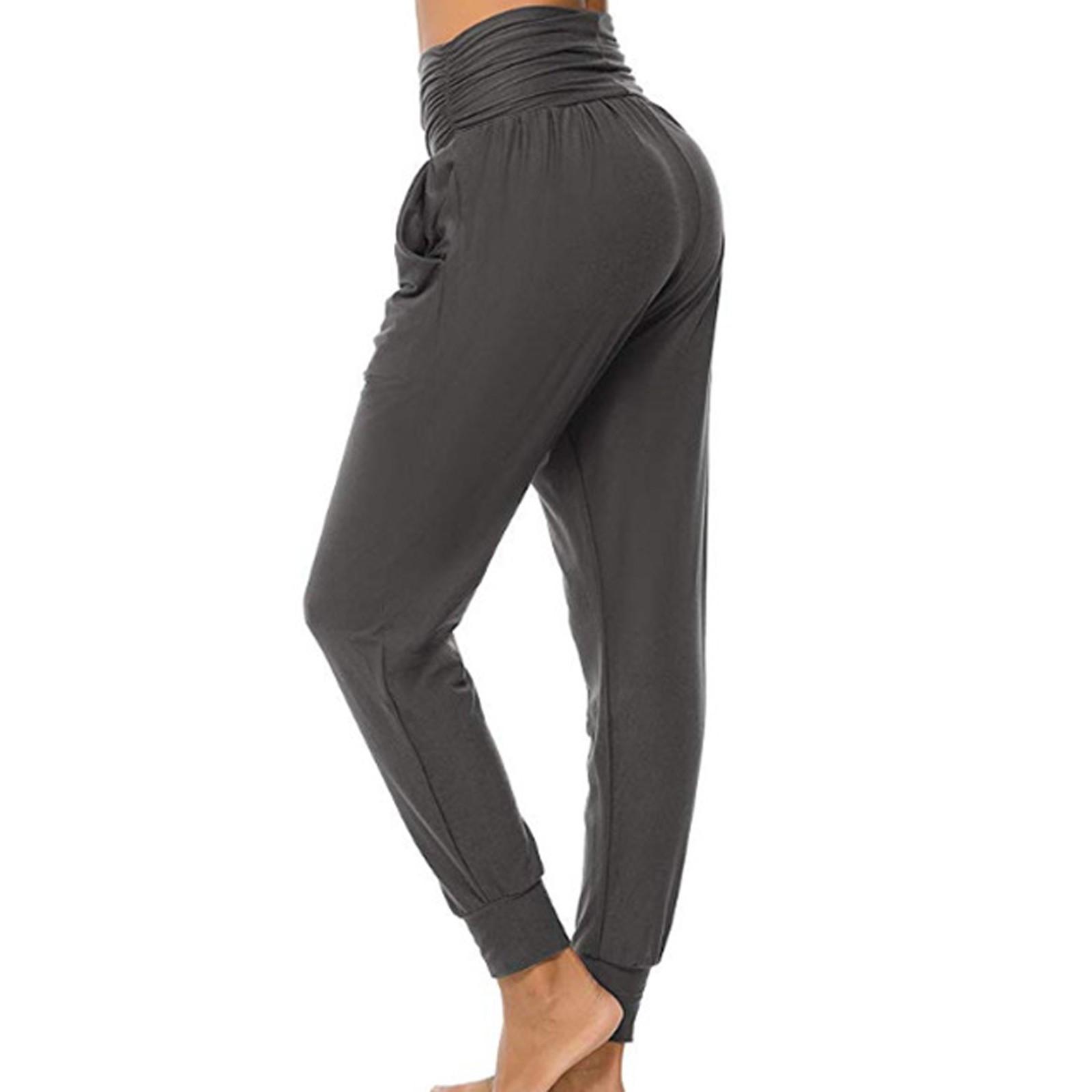 Women s Color High Elasticity Casual Trousers Sport Yoga Pants S