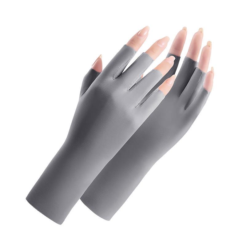 Jiyoushi Women s UV Protection Half-Finger Sun Gloves