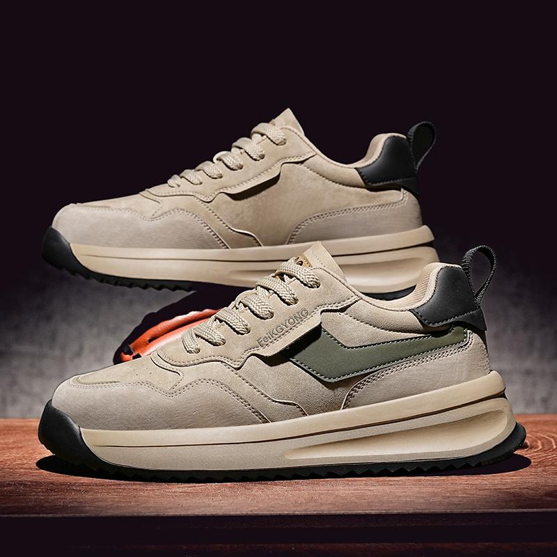 Fashion Spring Autumn Man Classic Casual Leather Sneakers Outdoor Winter Warm Non-slip Walking Shoes Men's New Arrival Gym Cowboys Shoes