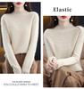 Women's Slim Cashmere Wool Sweater: Autumn/Winter Half-High Collar, Thick Seamless Knit Trend