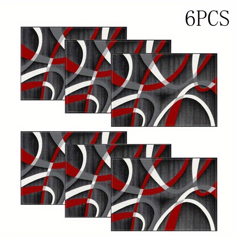 2/4/6pcs Elegant Vintage Placemats Suitable for 2/4/6 Settings - Heat-Resistant Table Protectors, Square Tableware Pads, & Machine Washable Placemats