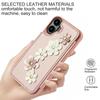 Applicable to iPhone16E multi-function mobile phone case 17Pro flower card holder anti-drop diagonal span rope portable rope