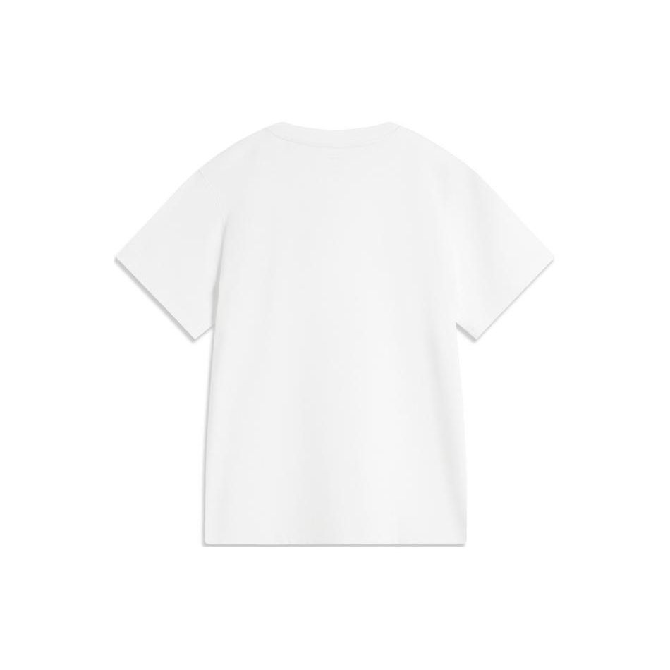 Li Ning X League Of Legends Star Guardian Series Solid Color Crew Neck Short Sleeve T-Shirt Women Tops White AHSUA96-1