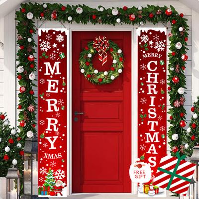 Χριστουγεννιάτικη κρεμαστή σημαία μπροστινή πόρτα Πανό Άγιος Βασίλης Χιονάνθρωπος Διακοσμητική κουρτίνα πόρτας Χριστουγεννιάτικα δώρα navidad Χριστουγεννιάτικες προμήθειες
