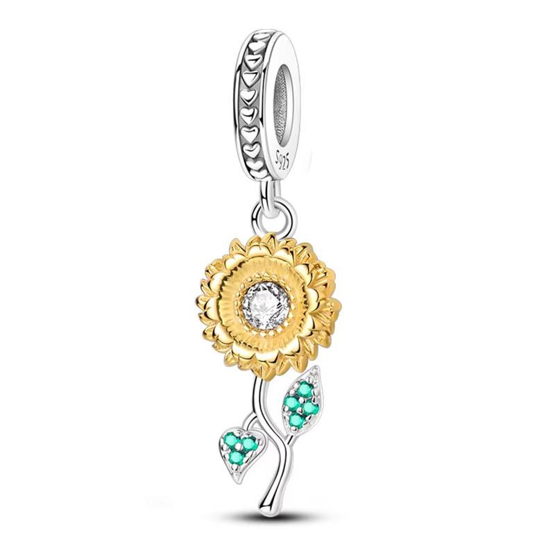 Original Charms Beads Copper Golden Leopard Firefly Butterfly Air Balloon Beads Fit Diy Bracelet Fine Jewelry