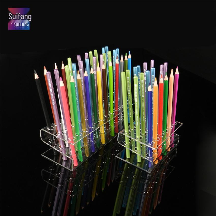 Clear Acrylic Makeup & Stationery Organizer: Pen, Eyebrow Pencil, Lip Gloss, Mascara, and Brush Holder Display Stand