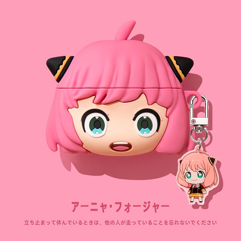Japanese Cartoon Anime Anya Earphone Case for AirPods 4 2024 Silicone Wireless Heapdhone Cover for AirPods Pro 2 for Airpods 3 2