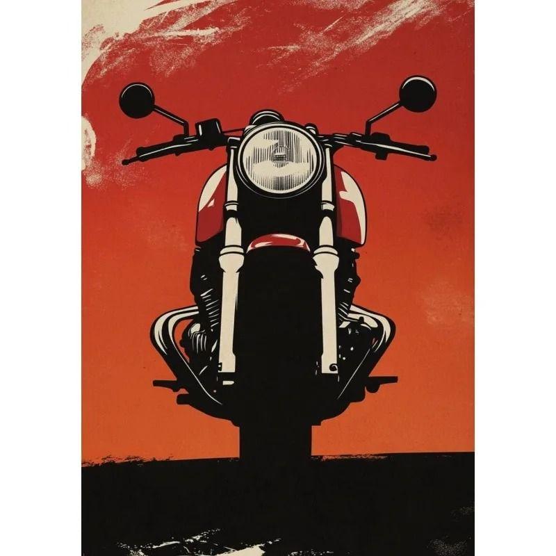 Minimalist Retro Motorcycle Metal Tin Sign Garage Home Biker Gift