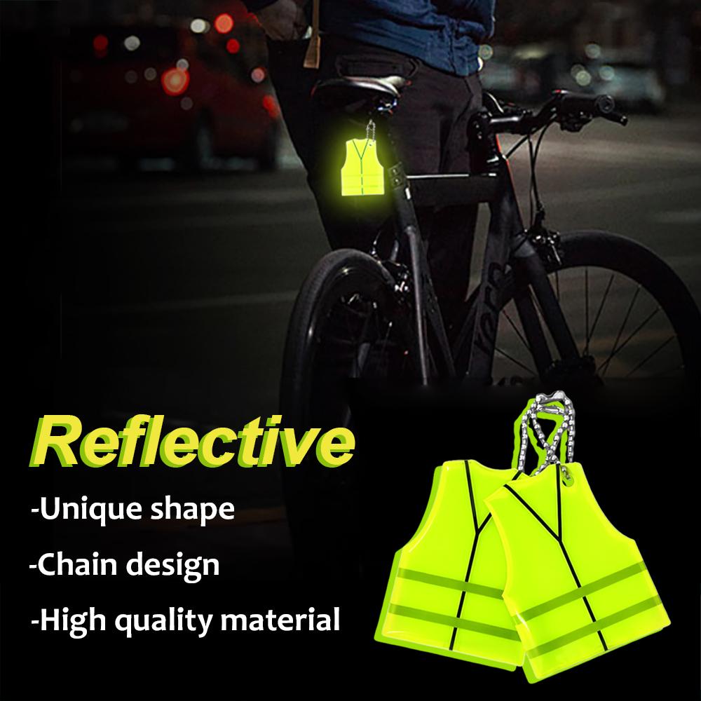 Xiaomi 20PCS Double-sided Reflective Pendant Set Vest Shape Night Reflective Key Chain Accessories Backpack Pendant
