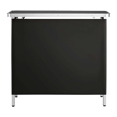 Skládací přenosný barový stůl, 980 x 385 x 870 mm, s přenosnou taškou, odkládací policí a odnímatelnou sukní, rychlá a snadná montáž, skládací mobilní bar