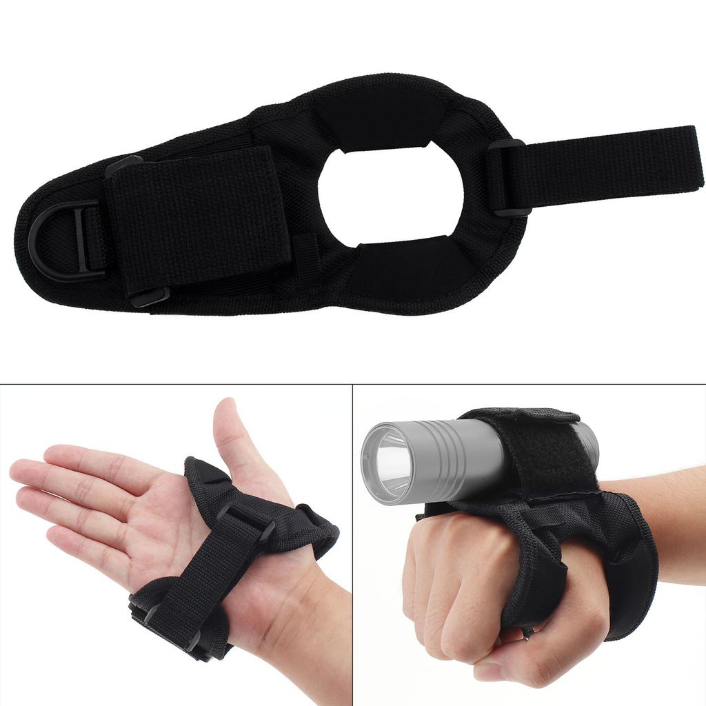 Nylon Universal Adjustable Dive Light Wrist Strap Glove 225x105mm Scuba Diving Heavy Duty Non Slip