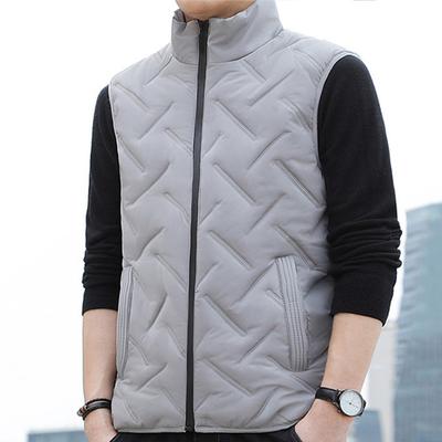 Jacket Men'S Down Cotton Vest Men'S Stand-Up Collar With Cotton Thickened Vest To Keep Warm Vest Tide