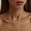 Tewiky Dainty 14k Gold Plated/Silver Cubic Zirconia Necklaces for Women | Simple CZ Jewelry Necklaces Trendy Gifts