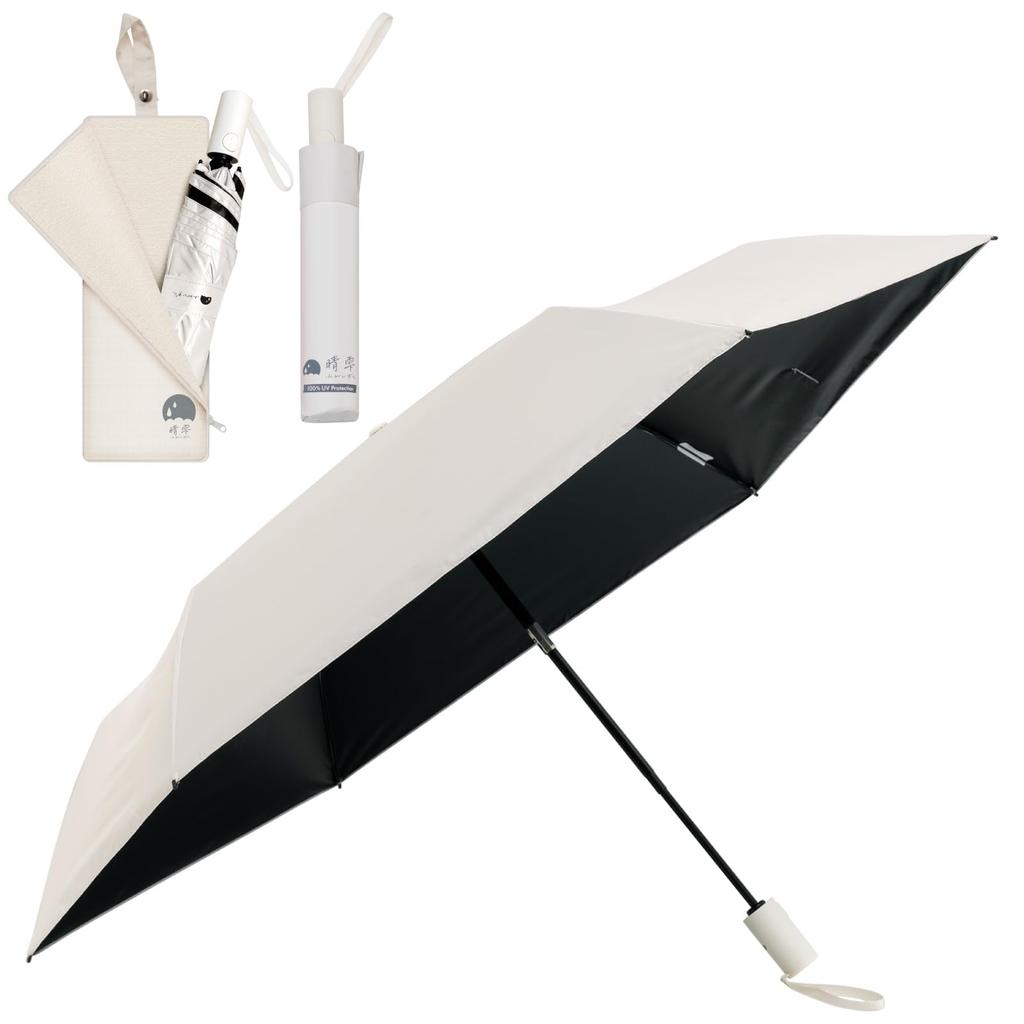 on Hare Shizuku Folding Complete UV Ultra Automatic Opening and Safety Lock For Sunny and Rainy Folding Ultra For Water Umbrella Case Off White