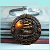 Modern Art Zinc Alloy Keychain With Sunset Boat Design For Gifts And Accessories