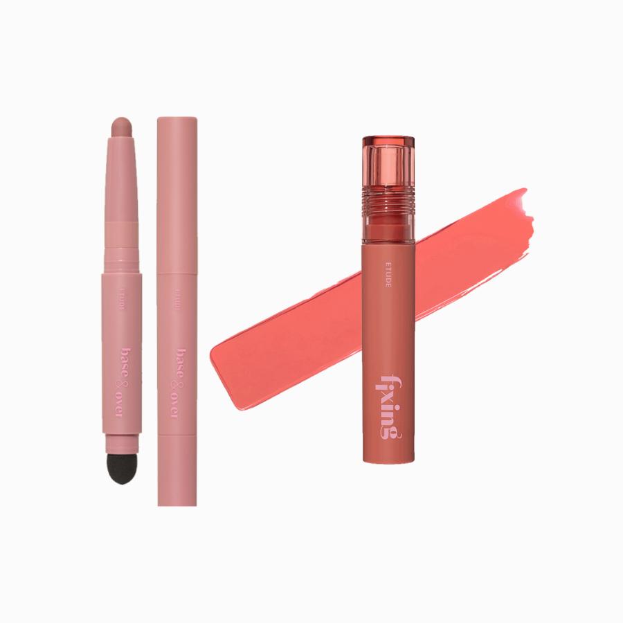 Etude Base & Over Lip Pencil #Pink Beige 1g + Fixing Tint 4g