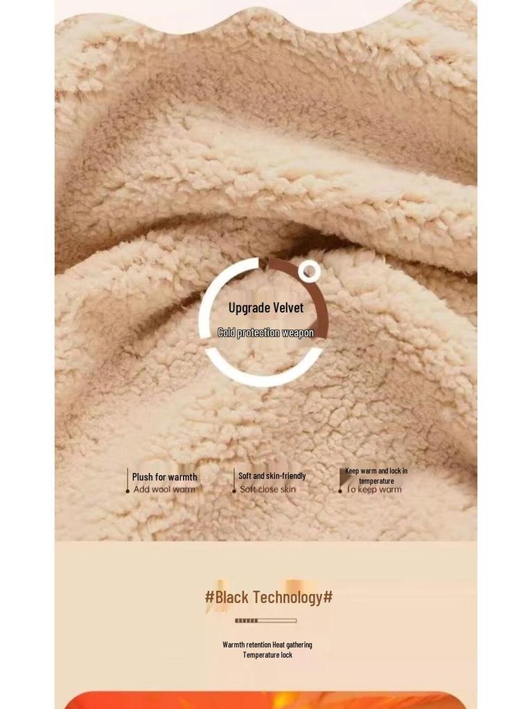 Herren Plüsch Lammwolle Strickjacke Hoodie - Locker, Übergröße, Verbrühschutz, Verschleißfest, Schmutzabweisend, Kapuzenjacke für Herbst/Winter