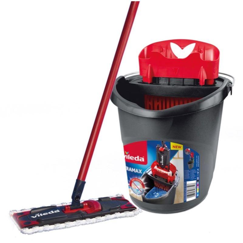 Vileda Ultramax Box Mop 3 Cloths Red/Black