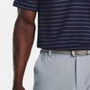 Under Armour Striped Print Golf Polo Shirt Men Tops Midnight-Navy 1351130-410