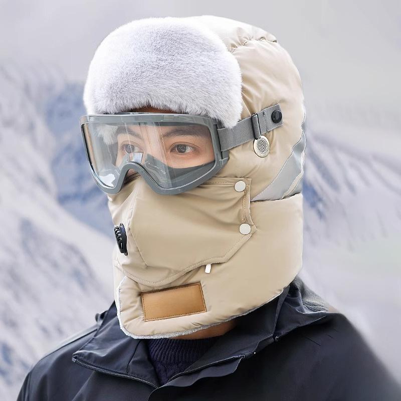 Winter Riding Hat Men's New Ski Hat Universal Windproof Ear Protection Face Mask Outdoor Thickened Lei Feng Hat Women