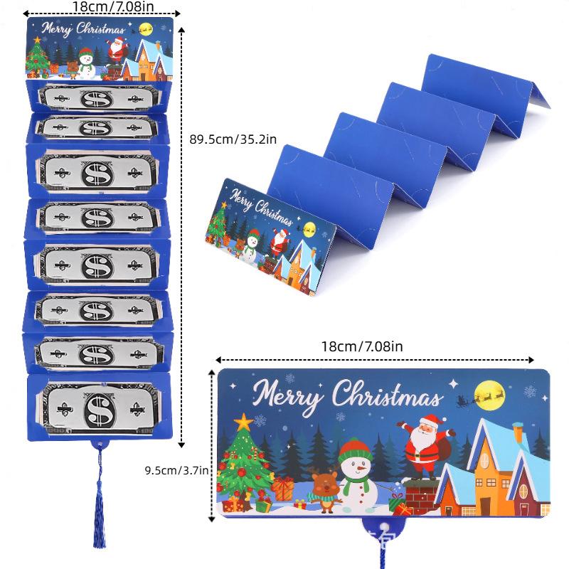 2Pcs Holiday Red Envelope 10-Slot Christmas Money Bag And Gift Card Clip Perfect For Christmas Birthdays And Thanksgiving