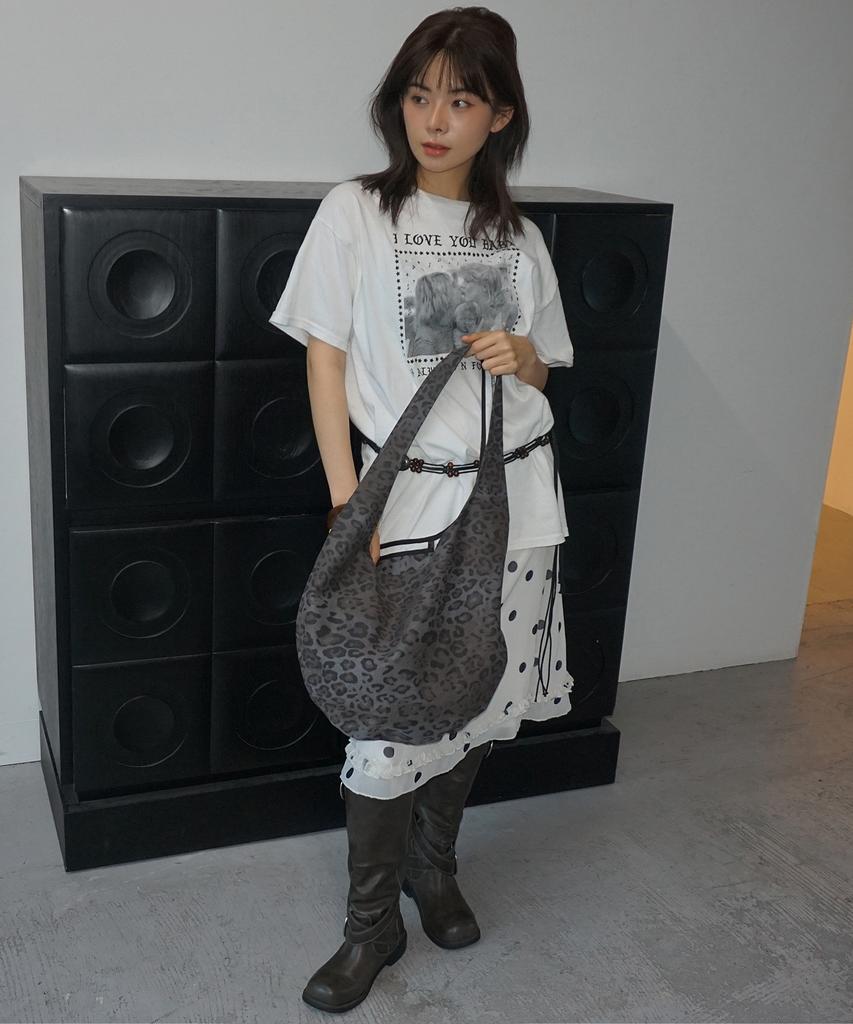 Salbol Fig Leopard Bag [Charcoal Brown]