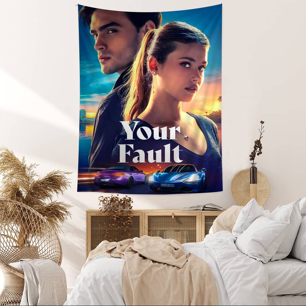My Fault Culpa Mia 2023 Movie Vintage Hippie Wall Hanging Tapestries Bohemian Wall Tapestries Mandala INS Home Decor