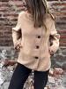 2026 Autumn/Winter Fuzzy Lapel Coat: Warm, Loose, Buttoned Fleece