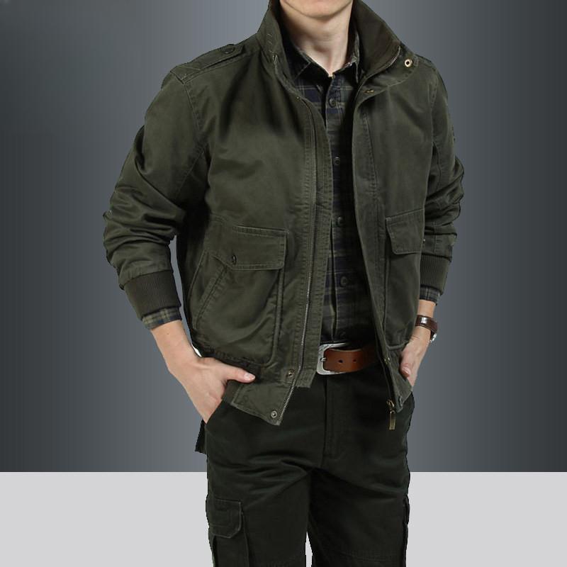 New Jacket Men s New Washed Casual New Casual Jacket, Stand-up Collar Short Coat M