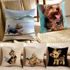 NICE CUTE Yorkshire Terrier Dog Cushion Cover Pillowcase Antidustmite Living Room Sofa Decor Cushion Room