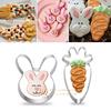 1PC Variety Styles Stainless Steel Easter Biscuit Cutter Easter Rabbit Eggs Carrot Cookie Mold Kitchenware Cookie Cutter Baking Tool