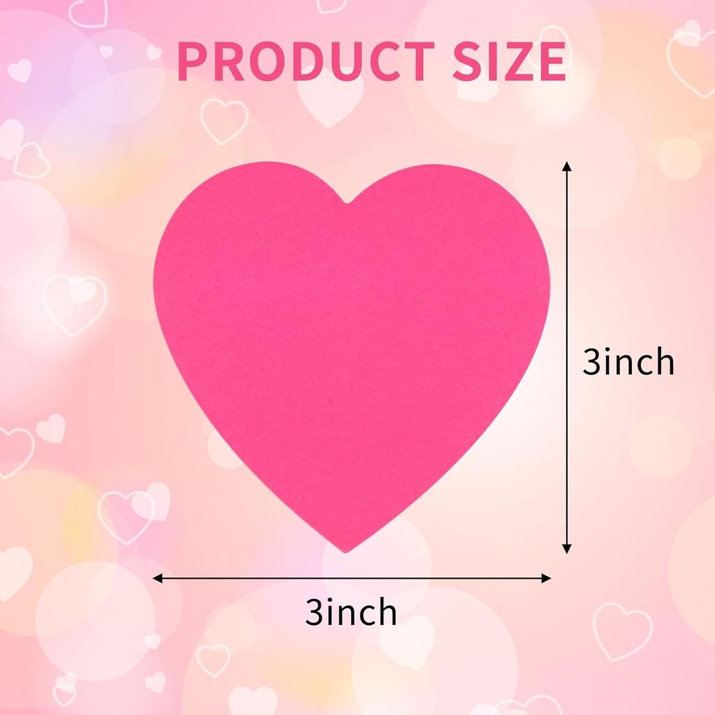 EOOUT Heart Sticky Notes, 16 Colors 60 Sheets/Pad, 960 Sheets Shape Sticky Pad, Cute Memo Pads Colorful Self-Sticky Note Pads for Valentine Gifts