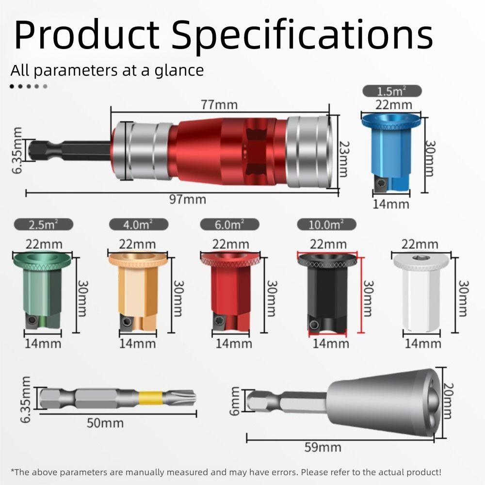 Waterproof Cable Stripping Tool Set Portable Twister Kit Wire Stripper Kit  for Electric Drill