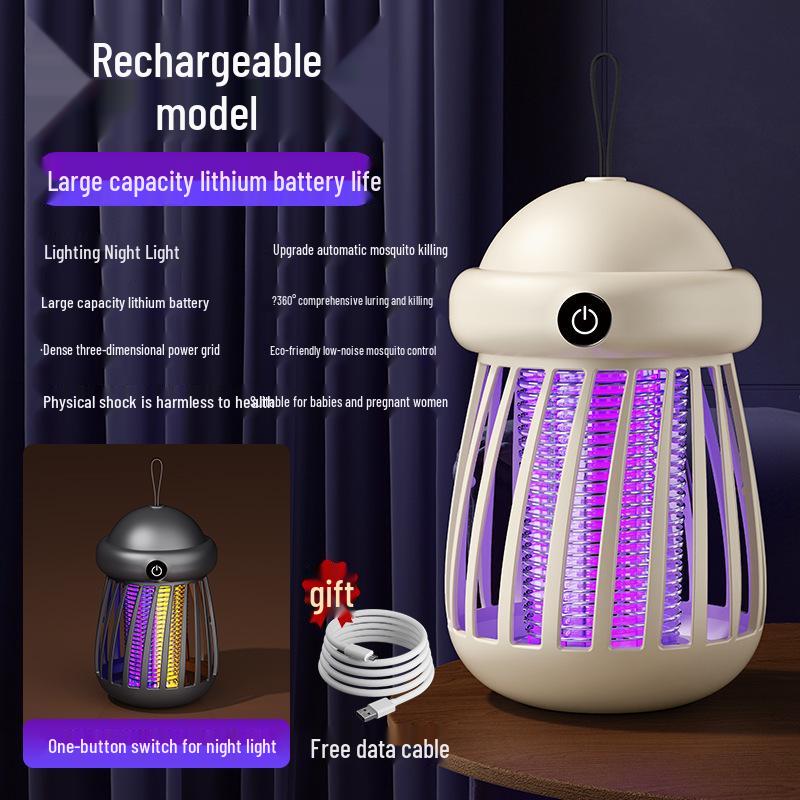 2025 Triple Grid Purple Light Mosquito Killer Lamp & Swatter
