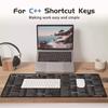 Benutzerdefiniertes großes Mauspad mit englischen Tastenkombinationen - Schmutzabweisende, rutschfeste Schreibtischmatte für Büro & Laptop